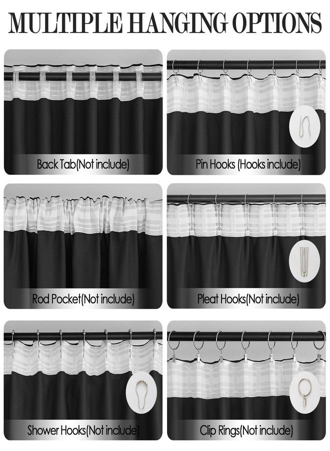 ABBRIGE Room Divider Curtains Blackout Soundproof, for Ceiling Track or Rod with Hooks, Extra Wide Curtains Room Separator for Wall Ceiling Mount Track, Privacy Floor to Ceiling Curtain, 1 Panel - Image 2